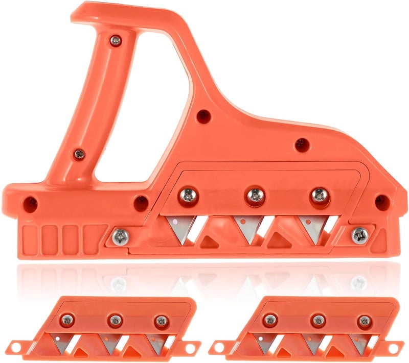 HOTBEST Plasterboard Fast Cutter, Plasterboard Edger, Precise 45° 60° Gypsum Board Hand Plane with 10 Blades, Drywall Edge Chamfer Woodworking Hand Tool Cutting for Drywall Plasterboard (45°+60°) - Image 1